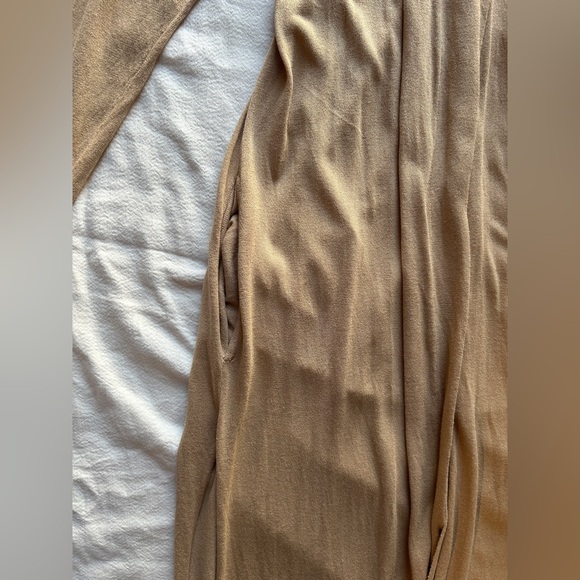 Michael Michael Kors Khaki Open Cardigan/Duster High Side Slits Size XS - Picture 4 of 7